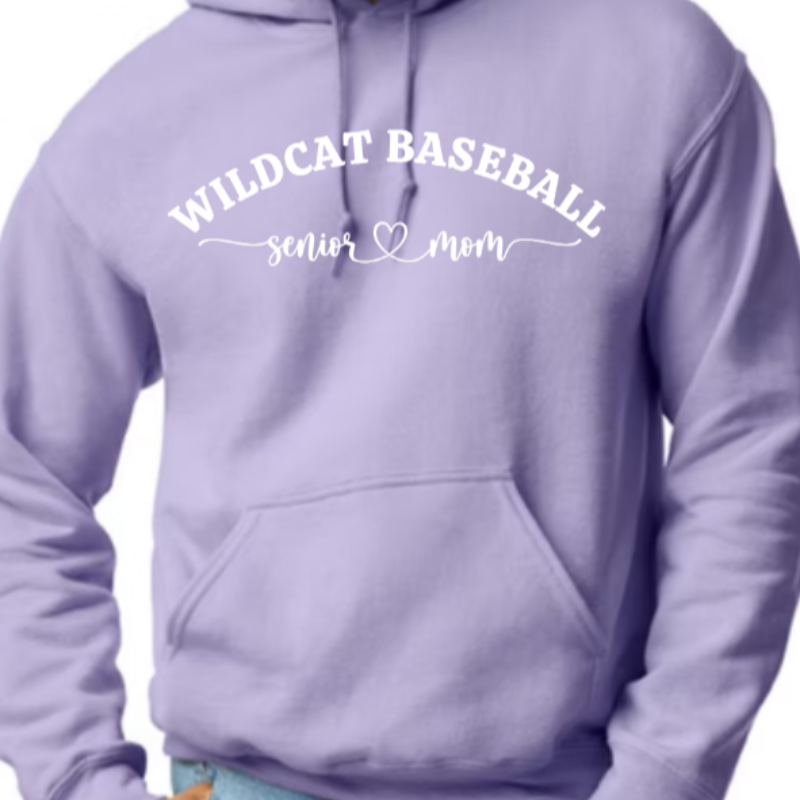 Wildcat Baseball Senior Mom *Lilac Hoodie* Main Image